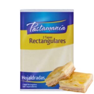 Tapas tarta rectangulares hojaldre x2 Pastamanía