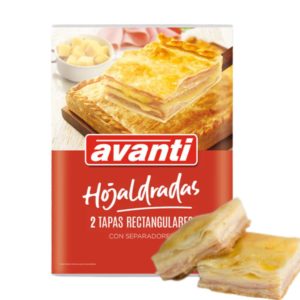 Tapas tarta rectangulares hojaldre x2 Avanti