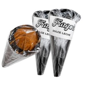 Conos de Chocolate rellenos de Dulce de leche